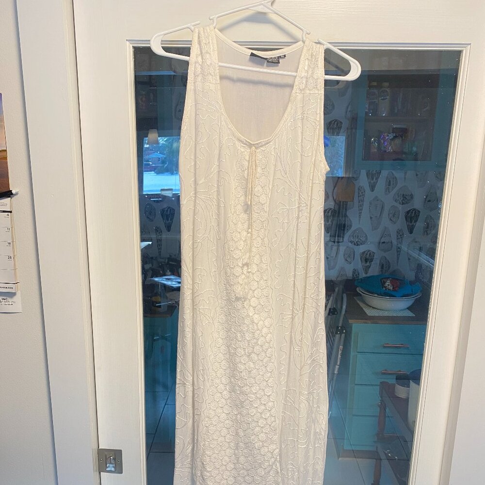 White Lace/Embroidered Summer Dress